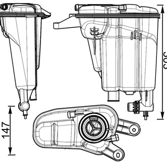 Behr® - Engine Coolant Expansion Tank