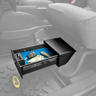 Bestop® - Underseat Black Driver Side Lock Box