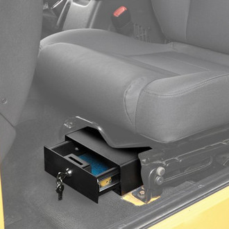 Bestop® - Underseat Black Driver Side Lock Box