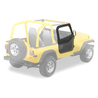 Bestop® - Black Crush Fabric Upper Half-Door Set