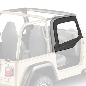Bestop® - Black Denim Fabric Upper Half-Door Set