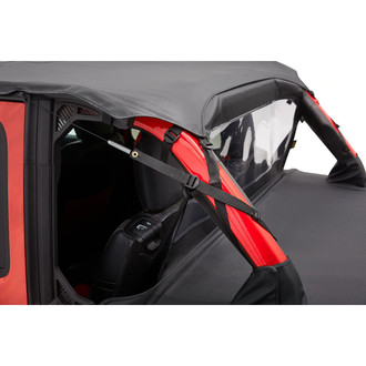 Bestop® - Extended Header Bikini™ Safari Style Cable Black Diamond Soft Top