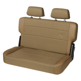 Bestop® - Spice TrailMax™ II Rear Fold and Tumble Bench Seat Vinyl with Center Fabric Insert