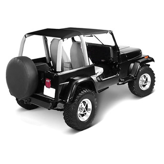 Bestop® - Bikini™ Strapless Safari Style Black Denim Soft Top