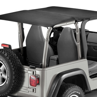 Bestop® - Header Bikini™ Safari Style Black Denim Soft Top