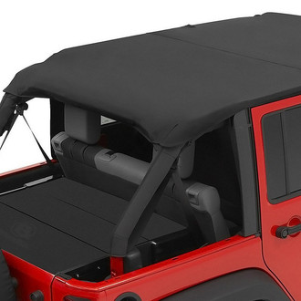 Bestop® - Header Bikini™ Safari Style Black Diamond Soft Top