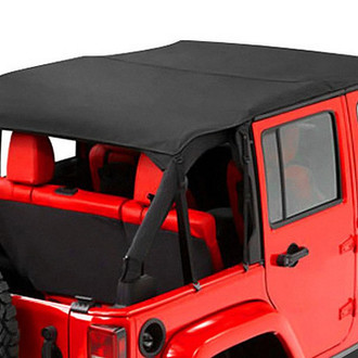 Bestop® - Header Bikini™ Safari Cable Style Black Diamond Soft Top