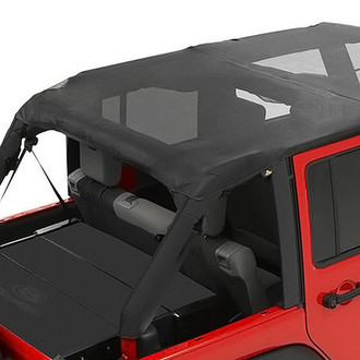 Bestop® - Header Bikini™ Safari Cable Style Black Soft Top