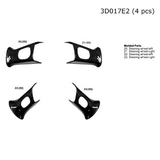 B&I® - 3D Bravada Factory Match (4 Pcs) Steering Wheel Spoke Insert