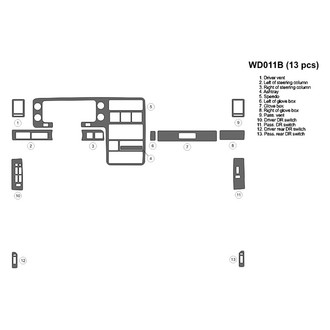 B&I® - 2D Blackwood Small Dash Kit (13 Pcs)