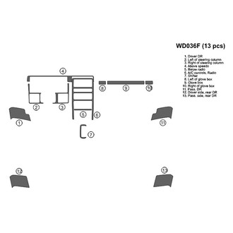 B&I® - 2D Blackwood Large Dash Kit (13 Pcs)