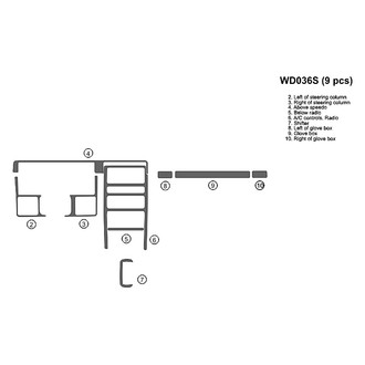 B&I® - 2D Blackwood Small Dash Kit (9 Pcs)