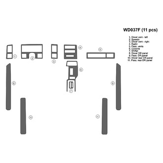B&I® - 2D Blackwood Large Dash Kit (11 Pcs)