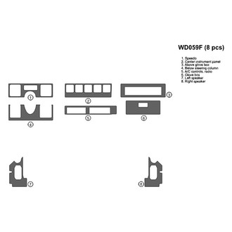 B&I® - 2D Blackwood Large Dash Kit (8 Pcs)