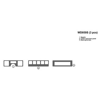 B&I® - 2D Blackwood Small Dash Kit (3 Pcs)