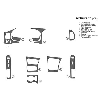 B&I® - 2D Blackwood Large Dash Kit (10 Pcs)
