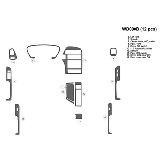 B&I® - 2D Blackwood Small Dash Kit (12 Pcs)