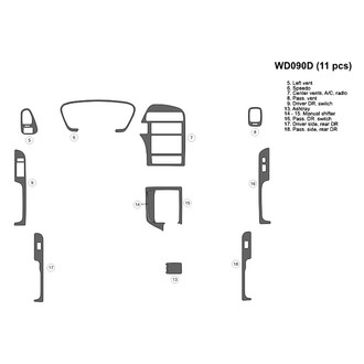 B&I® - 2D Blackwood Small Dash Kit (11 Pcs)