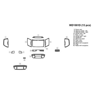 B&I® - 2D Blackwood Small Dash Kit (14 Pcs)