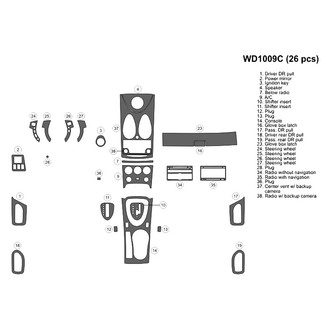 B&I® - 2D Blackwood Large Dash Kit (26 Pcs)