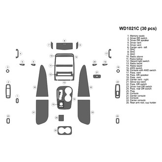 B&I® - 2D Blackwood Medium Dash Kit (30 Pcs)