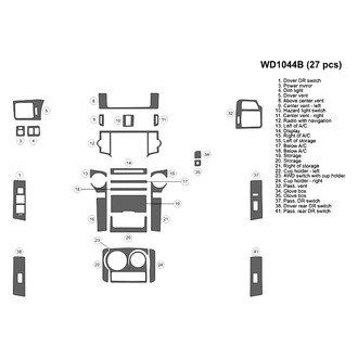 B&I® - 2D Blackwood Small Dash Kit (27 Pcs)