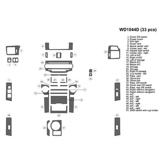 B&I® - 2D Blackwood Small Dash Kit (33 Pcs)