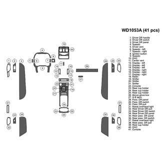 B&I® - 2D Blackwood Medium Dash Kit (41 Pcs)