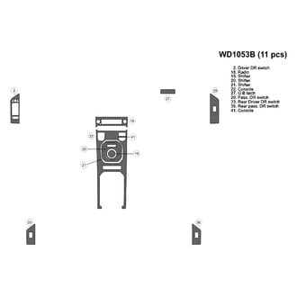 B&I® - 2D Blackwood Small Dash Kit (11 Pcs)