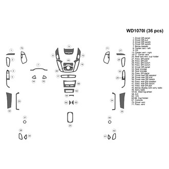 B&I® - 2D Blackwood Medium Dash Kit (36 Pcs)