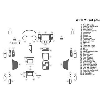 B&I® - 2D Blackwood Large Dash Kit (44 Pcs)