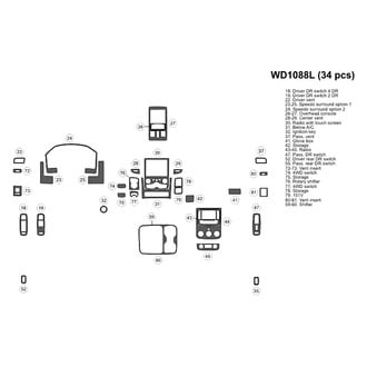 B&I® - 2D Blackwood Small Dash Kit (34 Pcs)