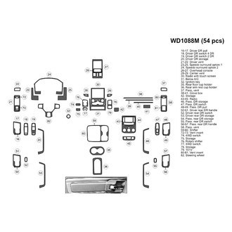 B&I® - 2D Blackwood Large Dash Kit (54 Pcs)