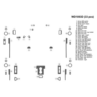 B&I® - 2D Blackwood Full Dash Kit (35 Pcs)