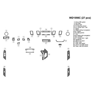 B&I® - 2D Blackwood Small Dash Kit (27 Pcs)