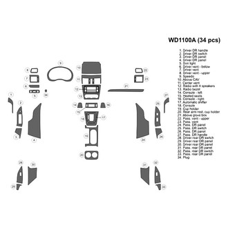 B&I® - 2D Blackwood Large Dash Kit (34 Pcs)