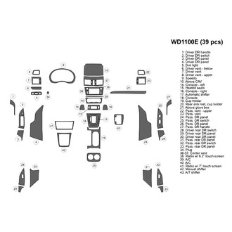 B&I® - 2D Blackwood Large Dash Kit (39 Pcs)