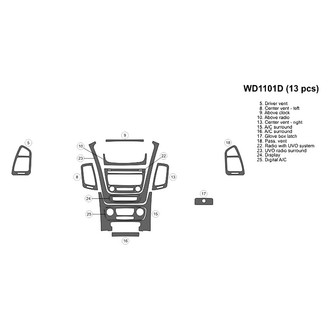 B&I® - 2D Blackwood Small Dash Kit (13 Pcs)