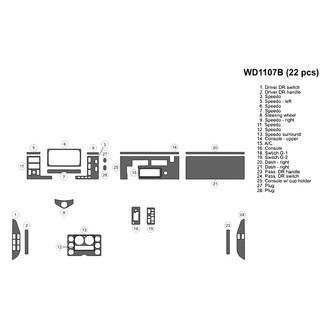 B&I® - 2D Blackwood Large Dash Kit (23 Pcs)