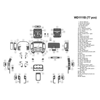B&I® - 2D Blackwood Large Dash Kit (77 Pcs)