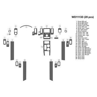 B&I® - 2D Blackwood Large Dash Kit (28 Pcs)