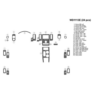 B&I® - 2D Blackwood Medium Dash Kit (24 Pcs)