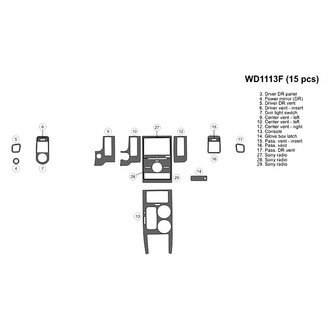 B&I® - 2D Blackwood Small Dash Kit (15 Pcs)