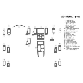 B&I® - 2D Blackwood Medium Dash Kit (23 Pcs)