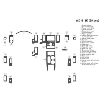 B&I® - 2D Blackwood Medium Dash Kit (25 Pcs)