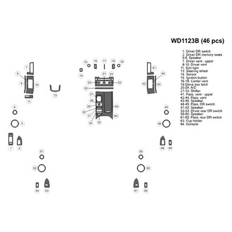 B&I® - 2D Blackwood Small Dash Kit (46 Pcs)