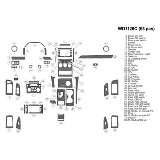 B&I® - 2D Blackwood Medium Dash Kit (63 Pcs)