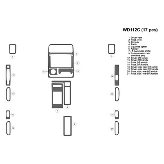 B&I® - 2D Blackwood Small Dash Kit (17 Pcs)