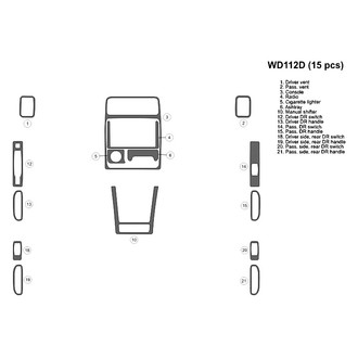 B&I® - 2D Blackwood Small Dash Kit (15 Pcs)