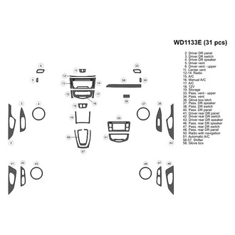 B&I® - 2D Blackwood Medium Dash Kit (31 Pcs)